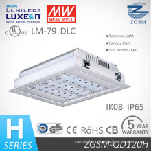 40W to 160W IP66 LED Ceiling Recessed Canopy Light for Gas Station with Motion Sensor